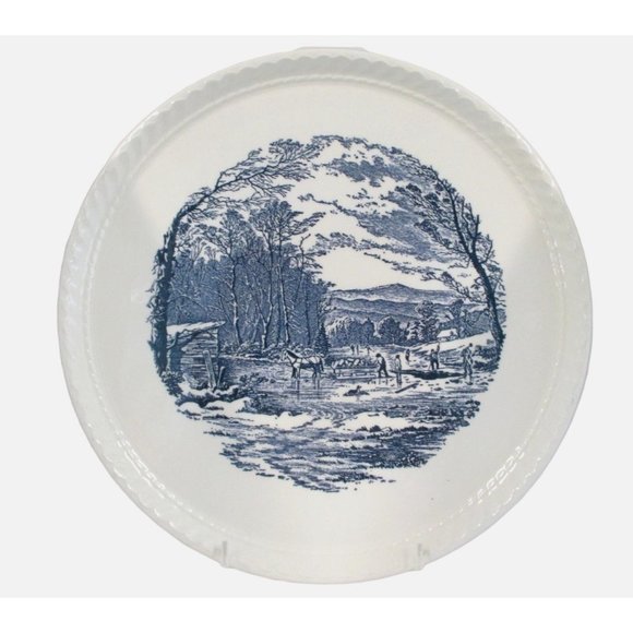 Vintage Royal China Currier and Ives Cake Dessert Plate Replacement Dinnerware - Picture 1 of 3